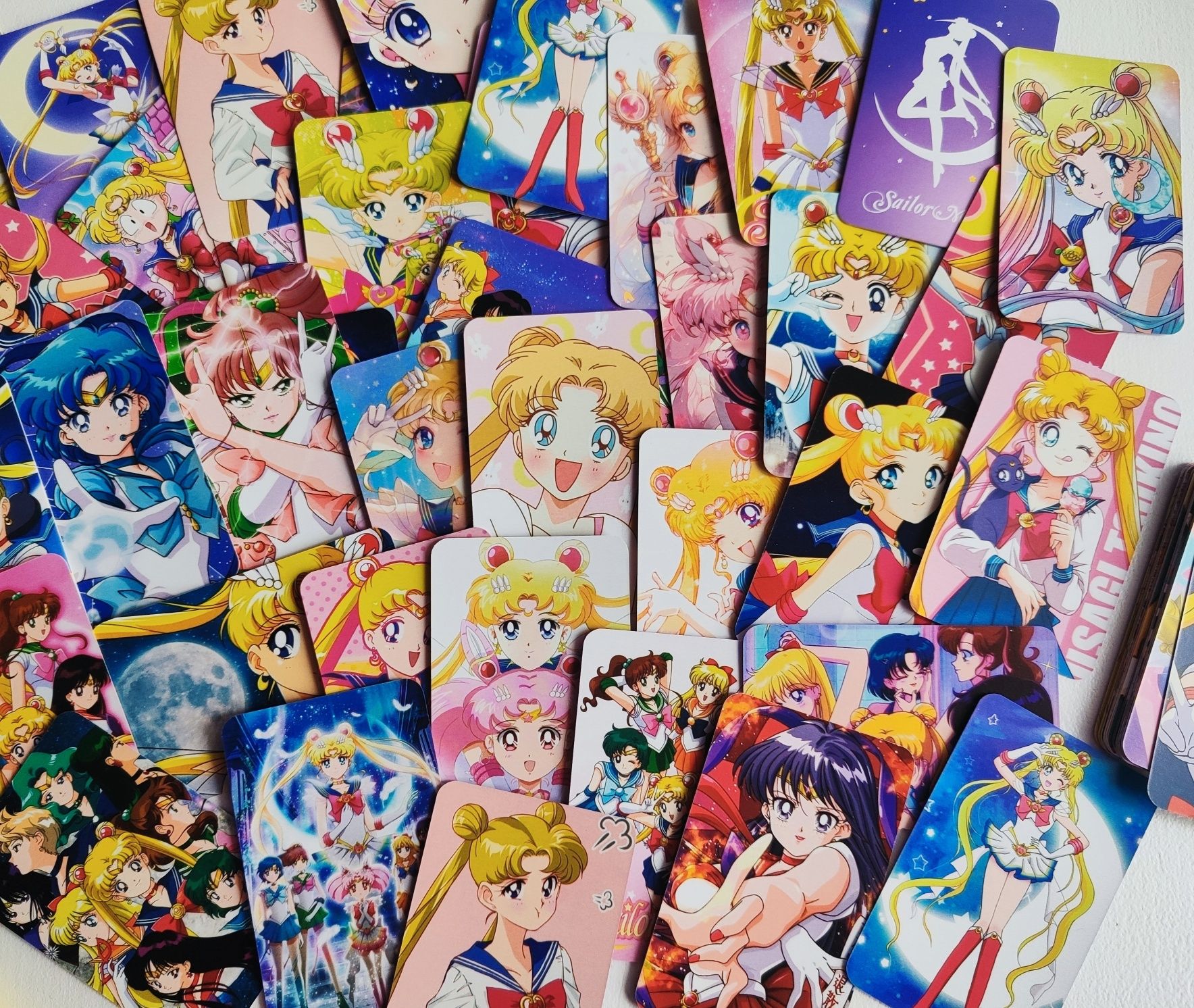 Sailor Moon karty 60 sztuk+ 32 naklejki. Nowe. Zafoliowane.