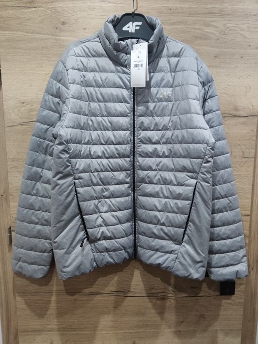 Kurtka puchowa przejściowa męska 4F rozmiar L szara