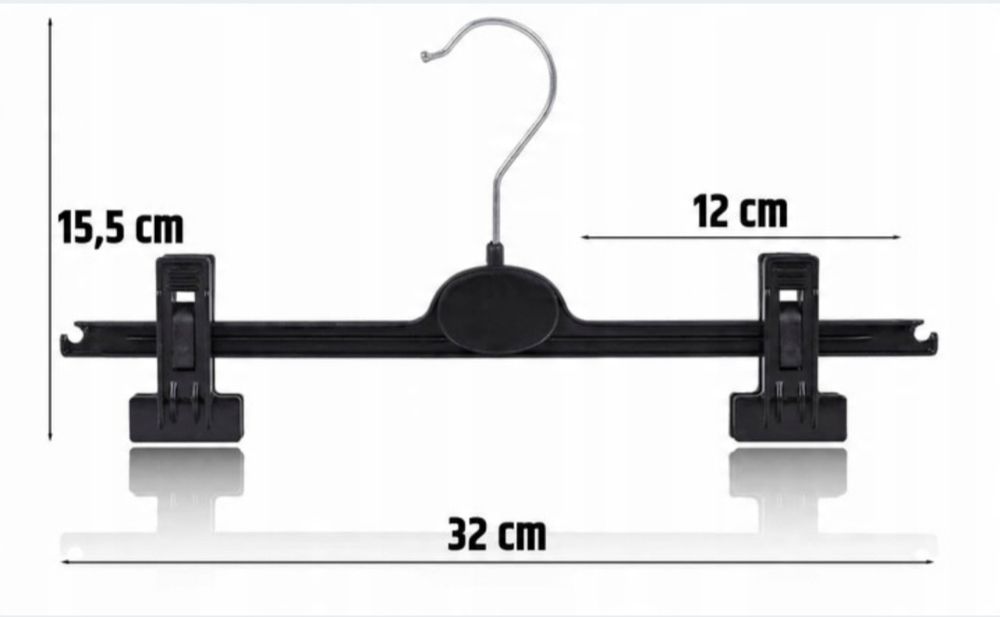 Wieszaki klamrowe UBRANIOWE DO GARDEROBY szafy spódnicy spodni 50szt