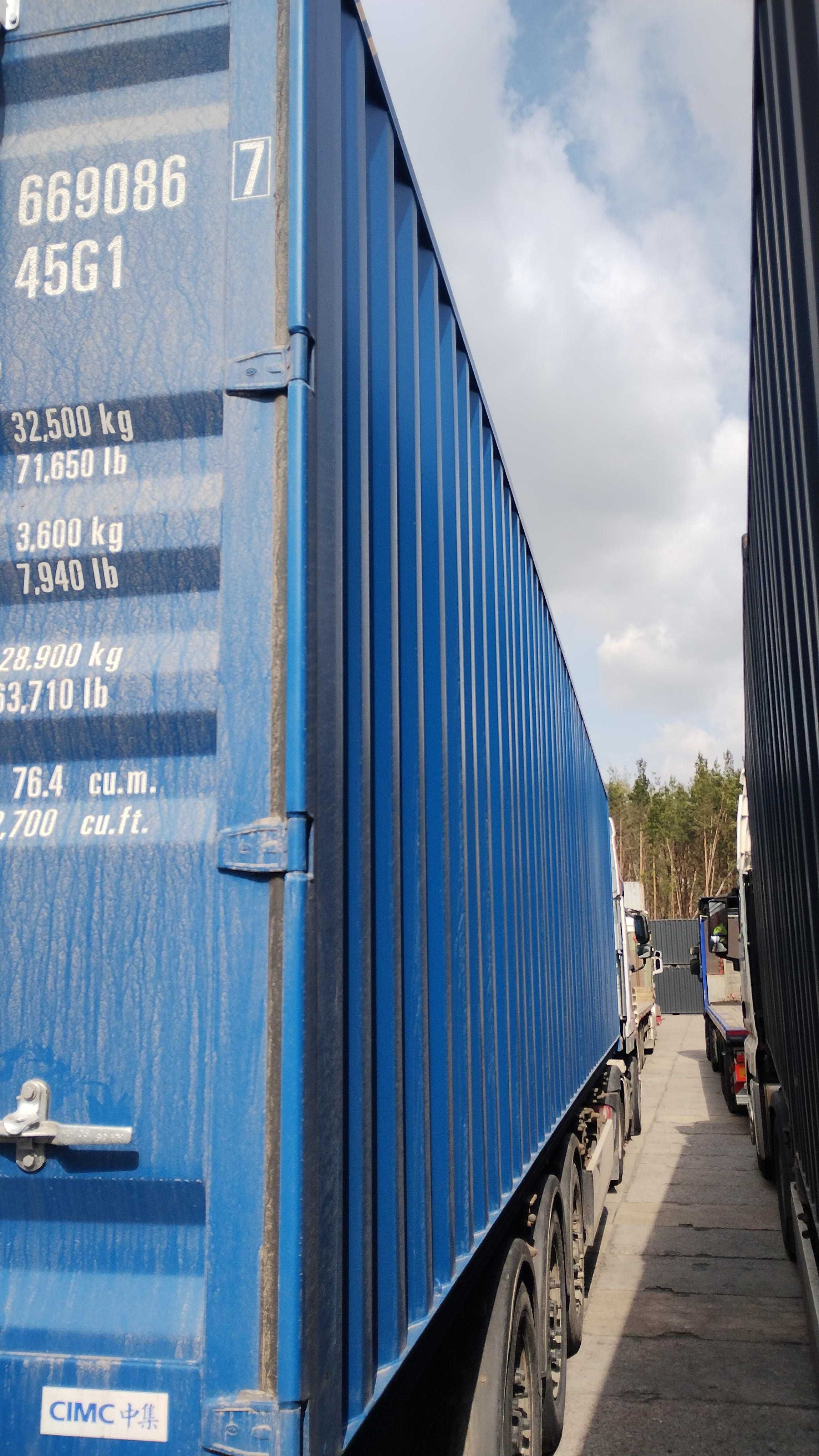 Kontener morski 40'HC ONE-WAY RAL5010