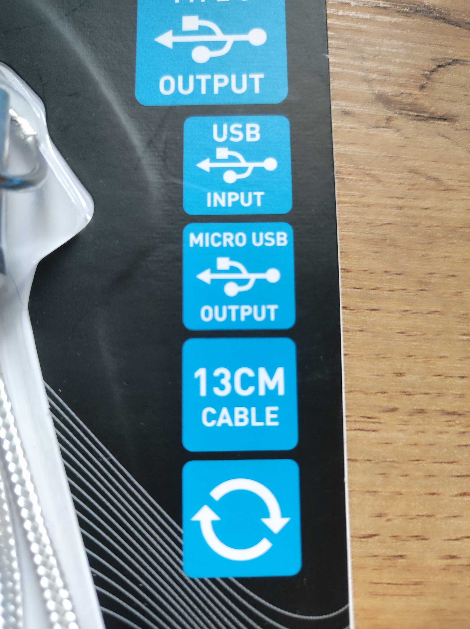 KABEL do ŁADOWANIA - USB - micro + Usb C - BRELOK - GRUNDIG - Srebrny