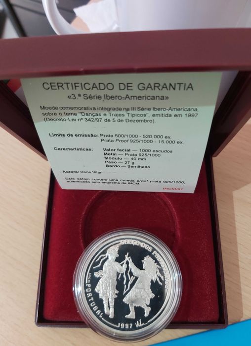 1.000$00 de 1997, Dança Pauliteiros Prata proof