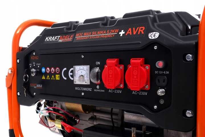 Agregat Prądotwórczy 5200W 7KM 230V MIEDŹ EL-START Jakość Sklep