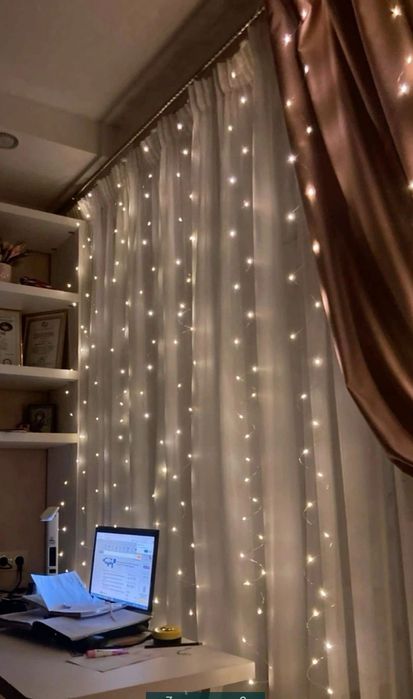 Новорічна гірлянда штора. На usb
В двох кольорах: як на фото ( теплий