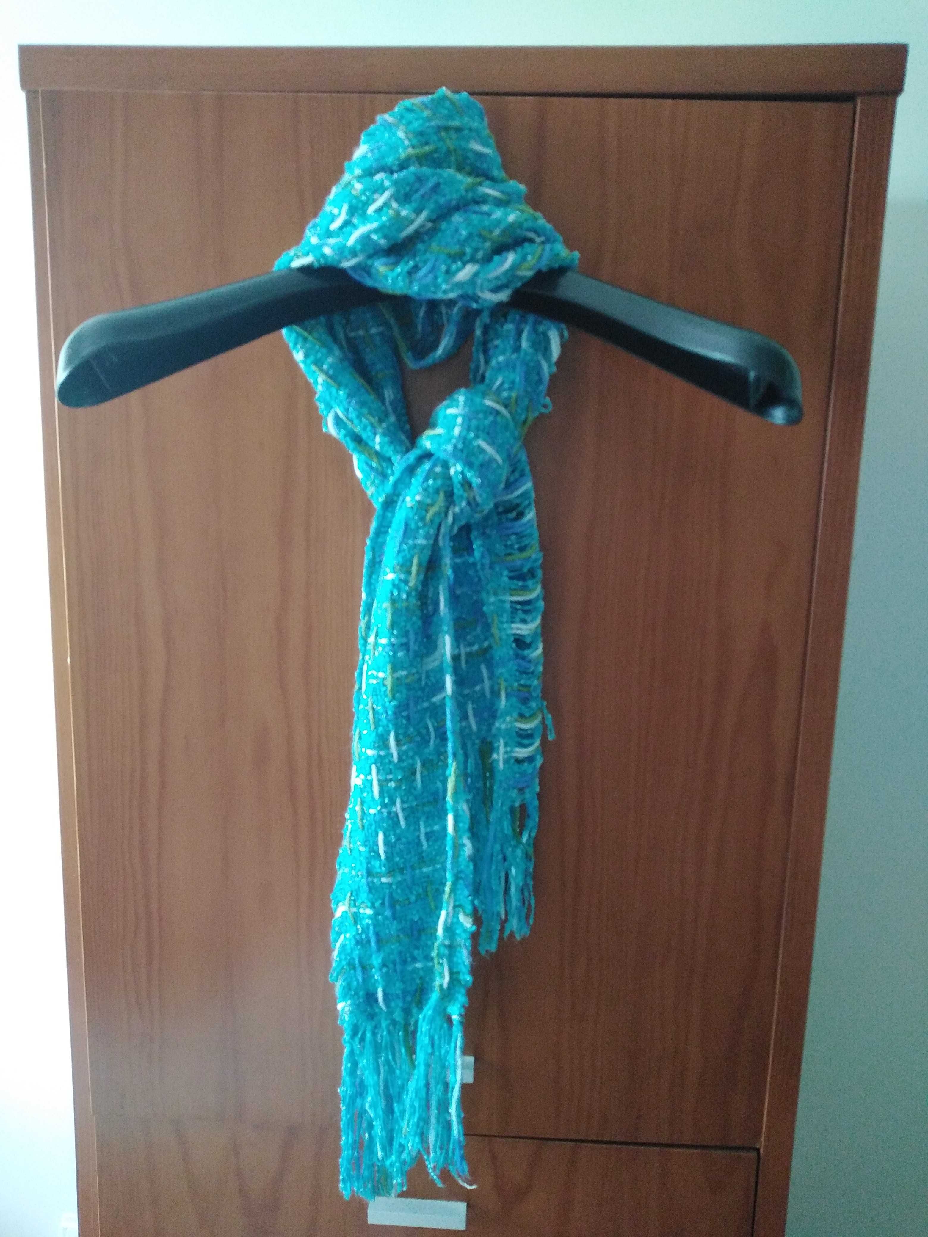 Echarpe de Lã Azul