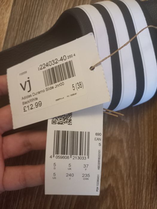 Шльопанці  Adidas Duramo Slide Junior 5/38