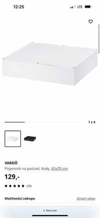 Ikea VARDÖ Pojemnik pod łóżko, biały, 65x70 cm