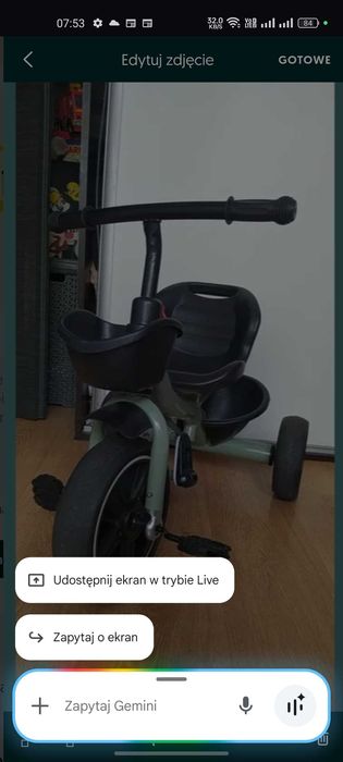 Dziecięcy rowerek trójkołowy