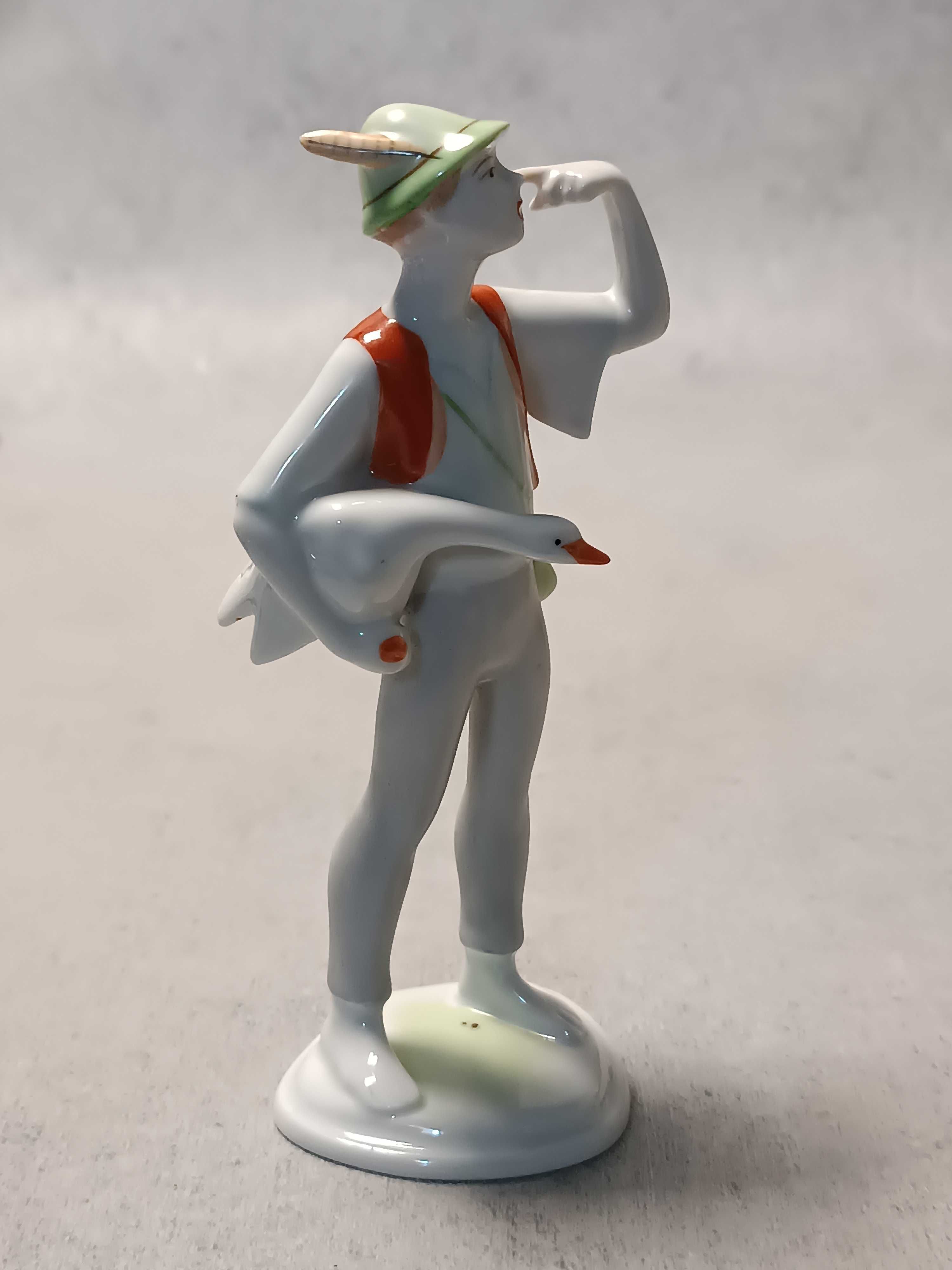 Hollohaza Porcelanowa Kolekcjonerska figura Gęsiarek Węgry