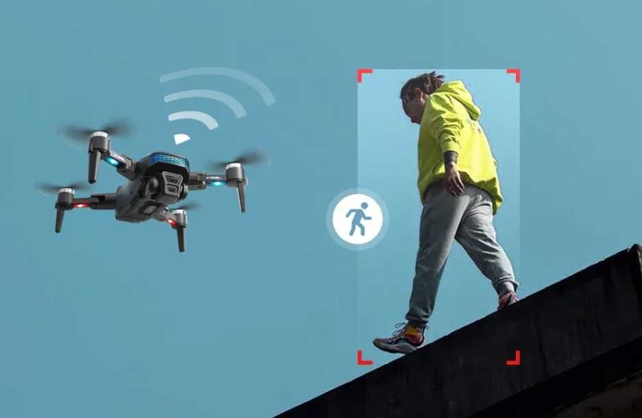 Dron XT505 Kamera WIFI 2000m GPS 3X BATERIA UNIKANIE Przeszkód