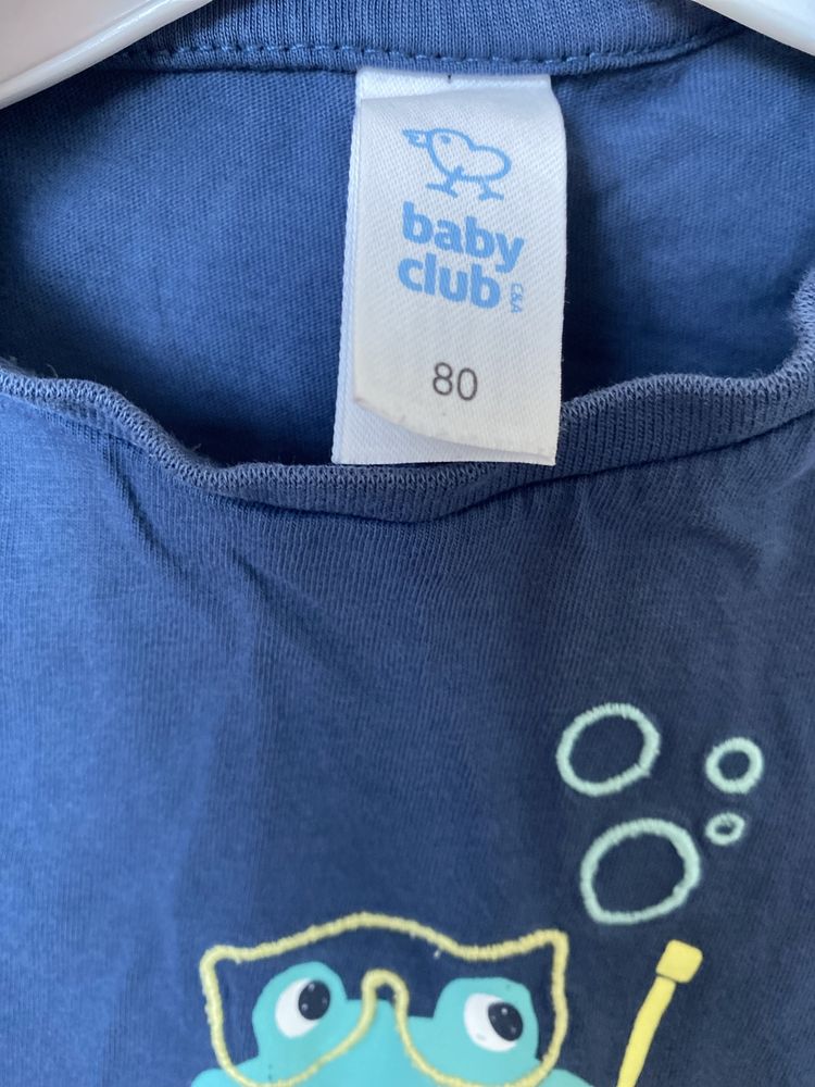 T-shirt dziecięcy z żabką (Baby Club, r. 80)