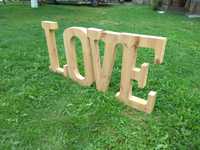 LOVE drewniany napis