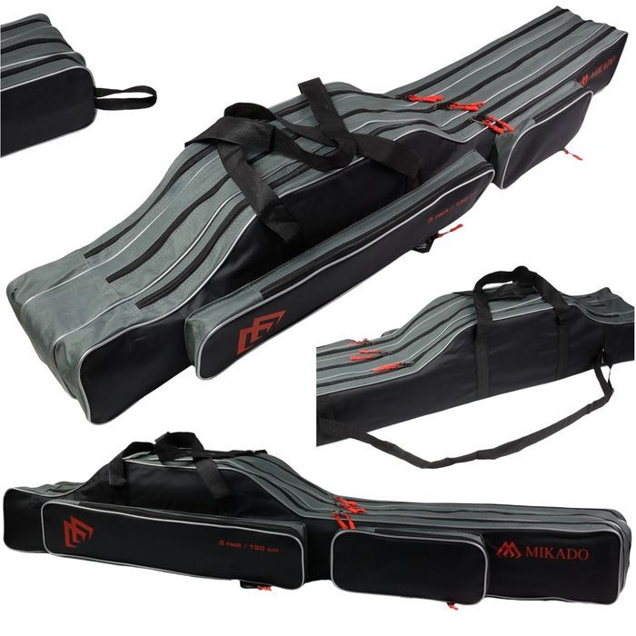 Pokrowiec wędkarski 3 kom czarny 140 cm Mikado