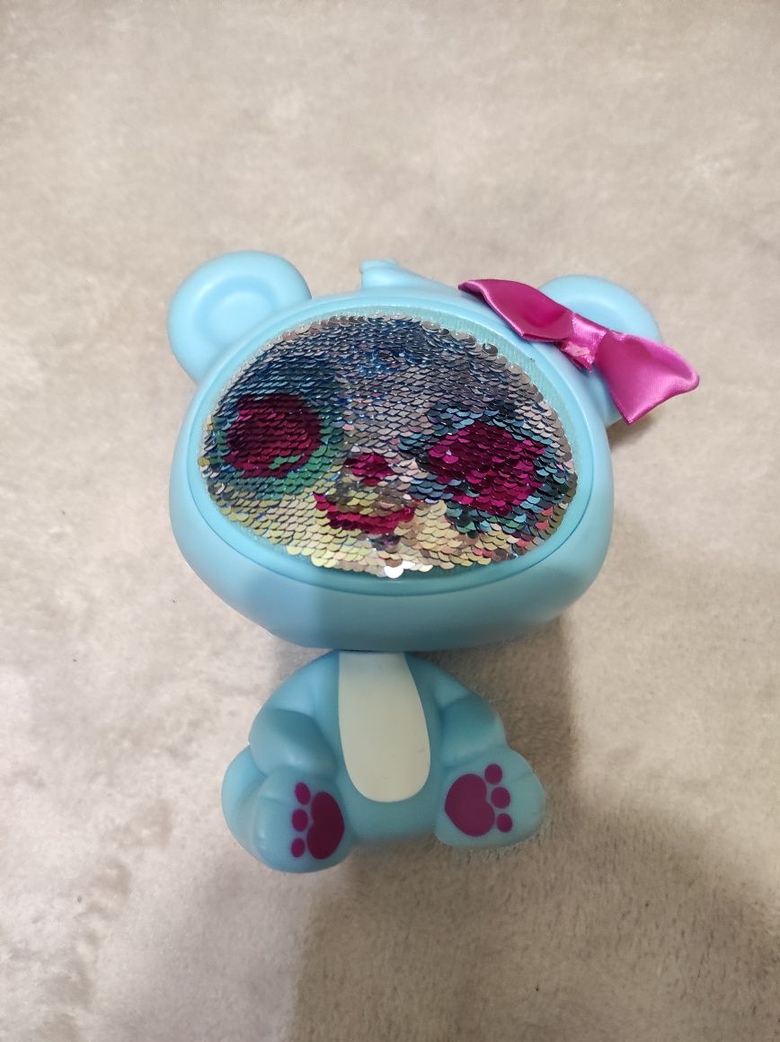 Іграшка Sequins медвідь з змінним обличчям з паєток 15*14см стан нової