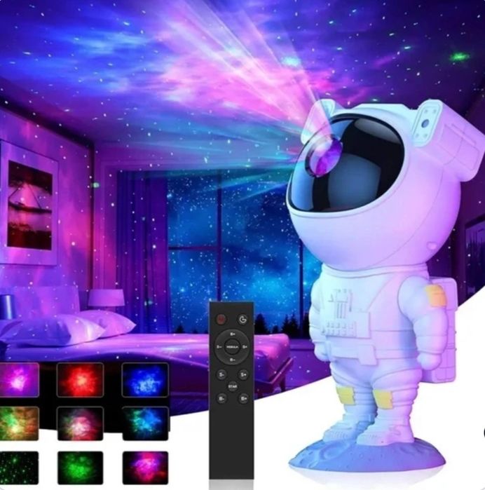 Лазерний нічник-проектор зоряного неба Астронавт з пультом керування