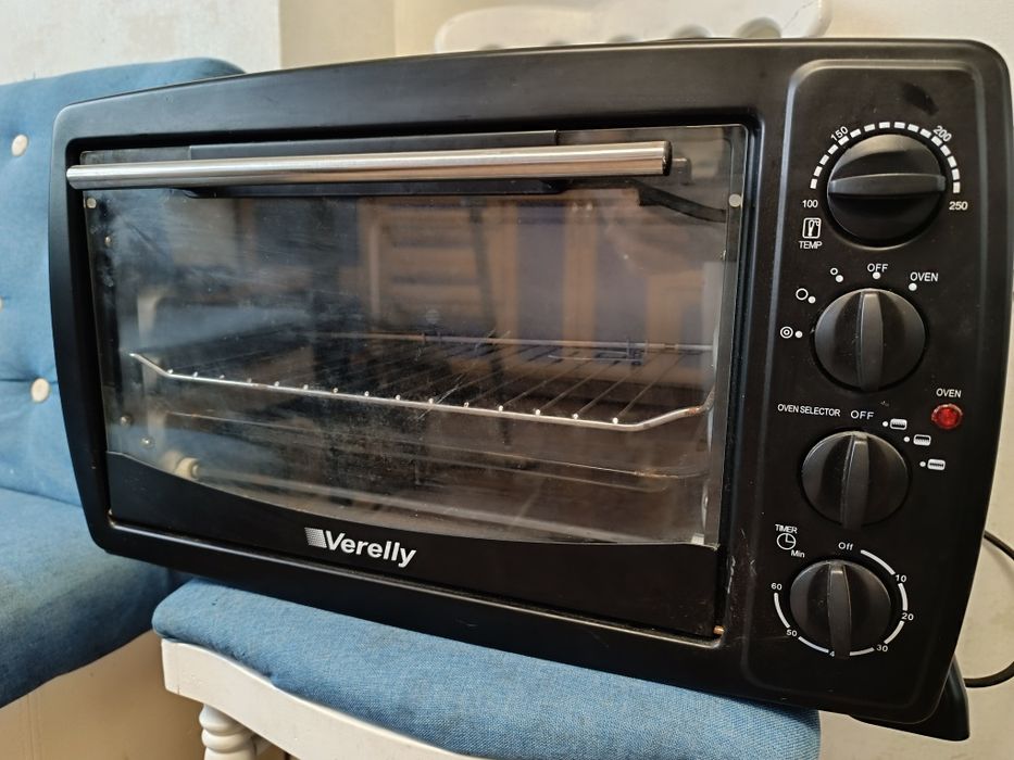 Мини настольная электропечь verelly с комфорками