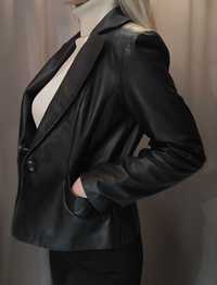 George Collection куртки блейзер жакет пиджак женский кожа шкіра 38