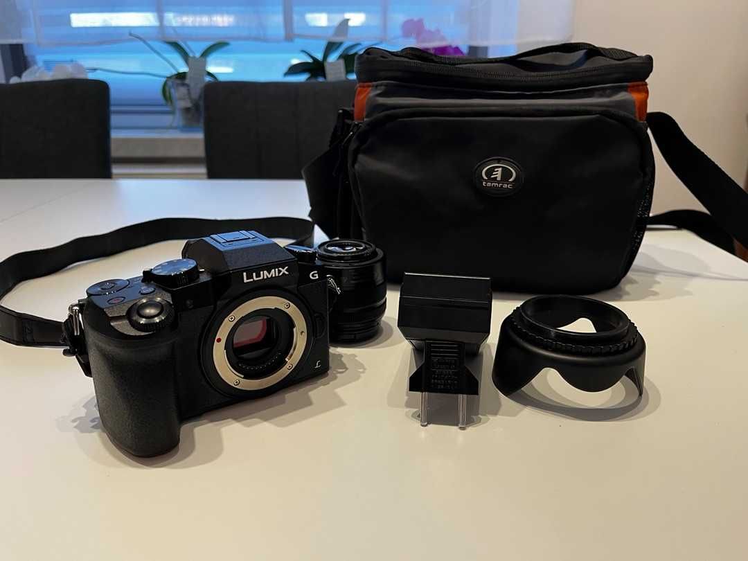 Sprzedam Panasonic Lumix DMC-G7 + Obiektyw H-FS1442A 14–42mm + Torba
