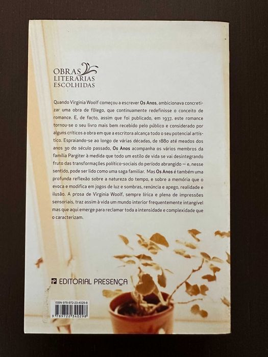 Livro de Virgínia Wolf - Os anos