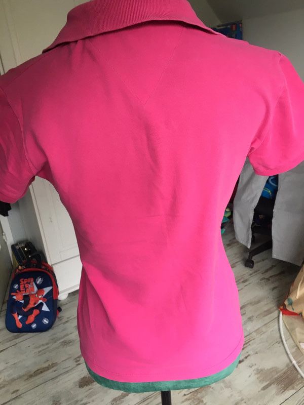 Tommy Hilfiger polo z kołnierzykiem polowka pink L 40