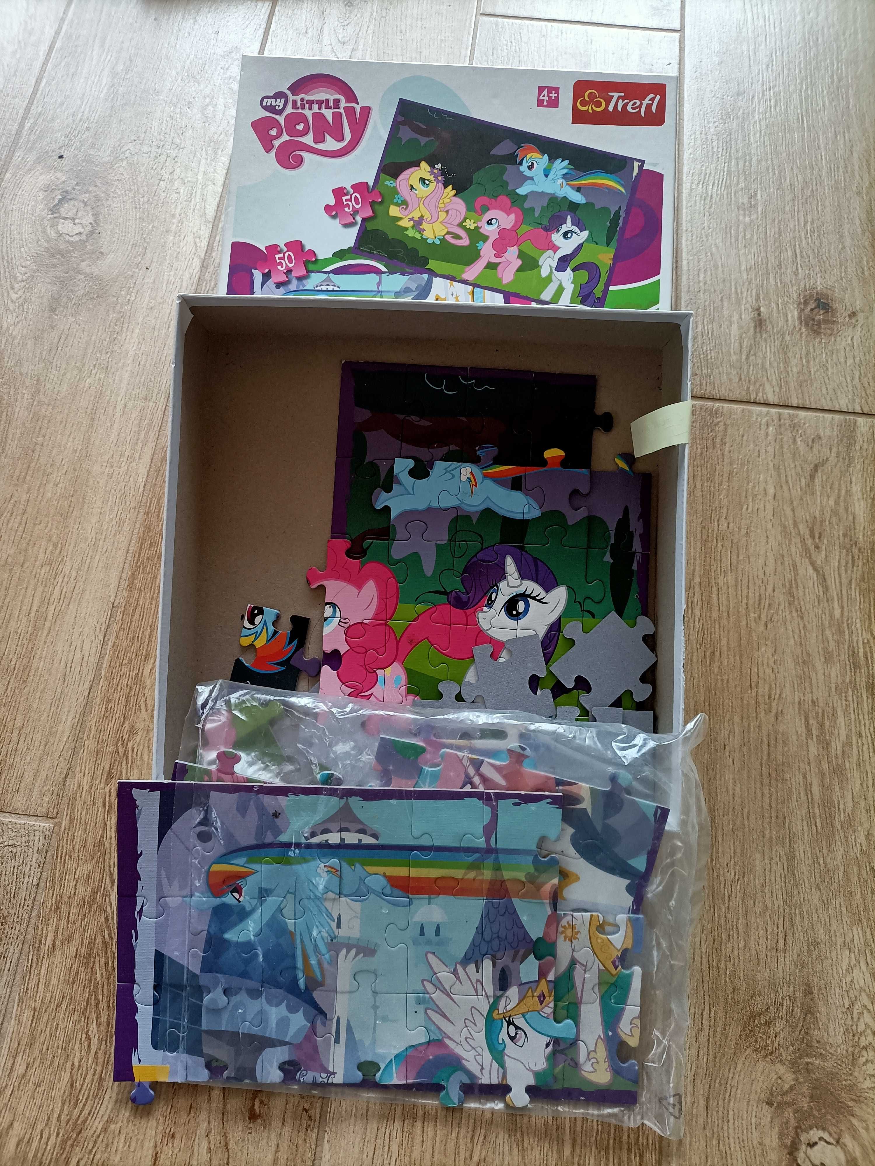 Puzzle dla dzieci my little pony oraz kotek