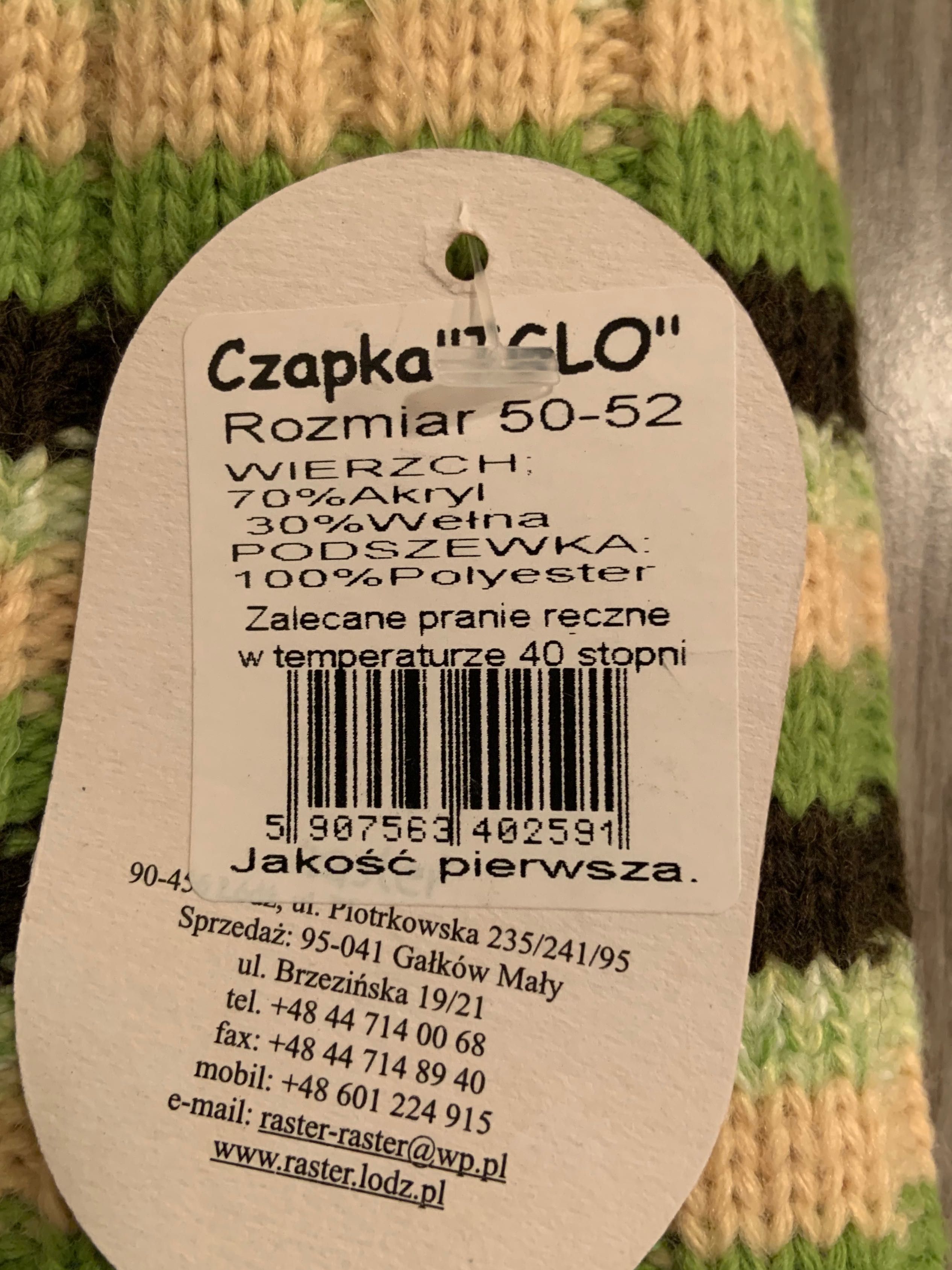 Czapka „Iglo”, NOWA