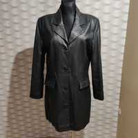 Klasyczny damski płaszcz skóra naturalna 42- 44/XL