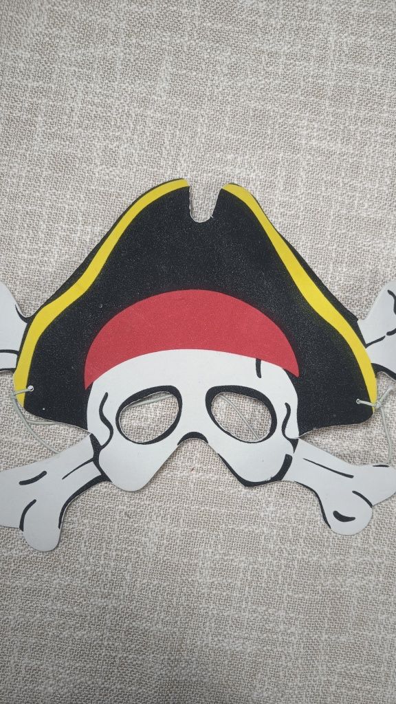 Маска пірата . Карнавальна маска для дітей.