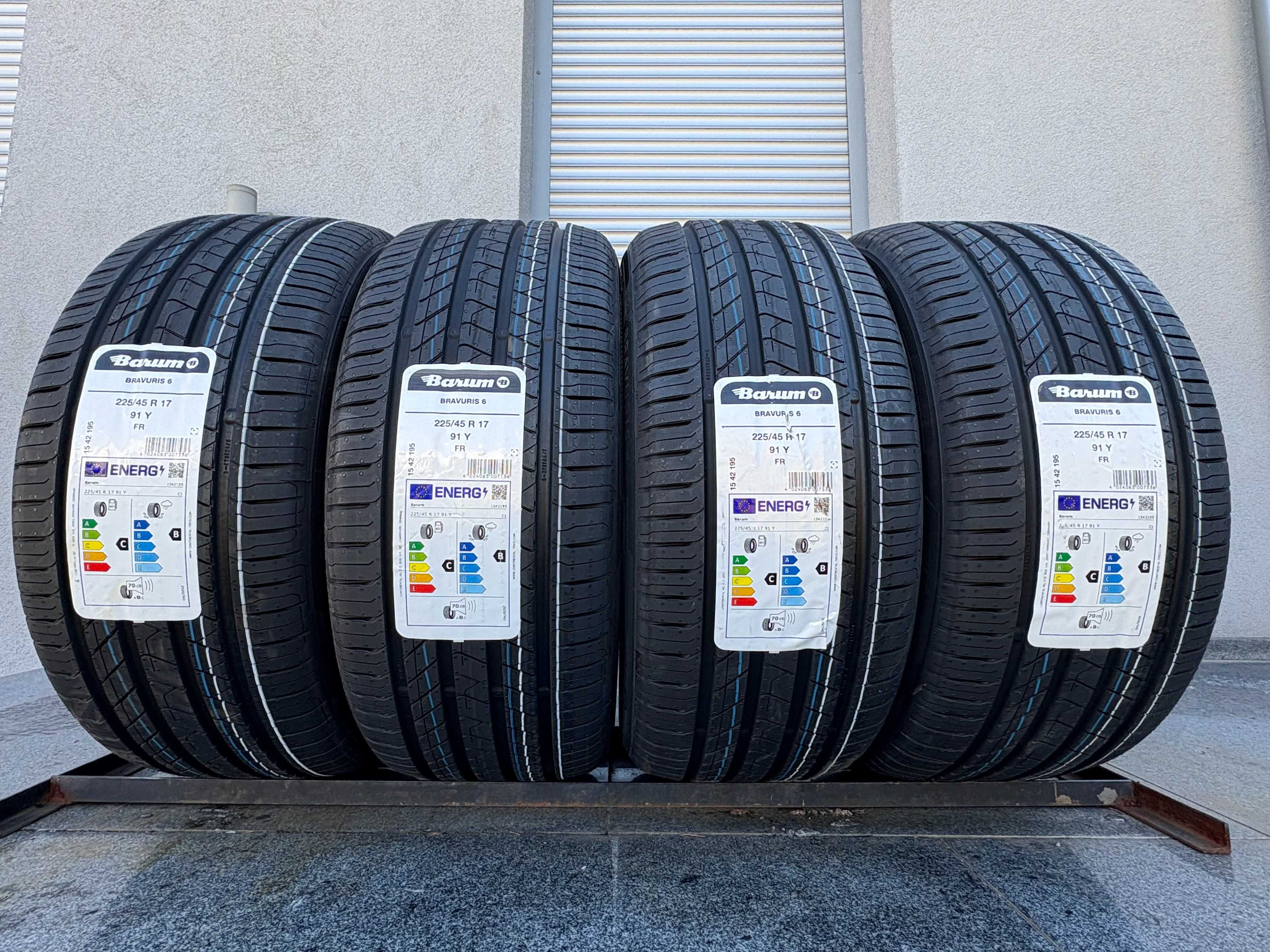 Letnie 225/45R17 Barum Bravuris 6 prod. 2025 rok!  91Y C,B,70db gw