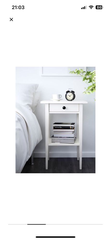Nowy stolik nocny Ikea Hemnes Biały