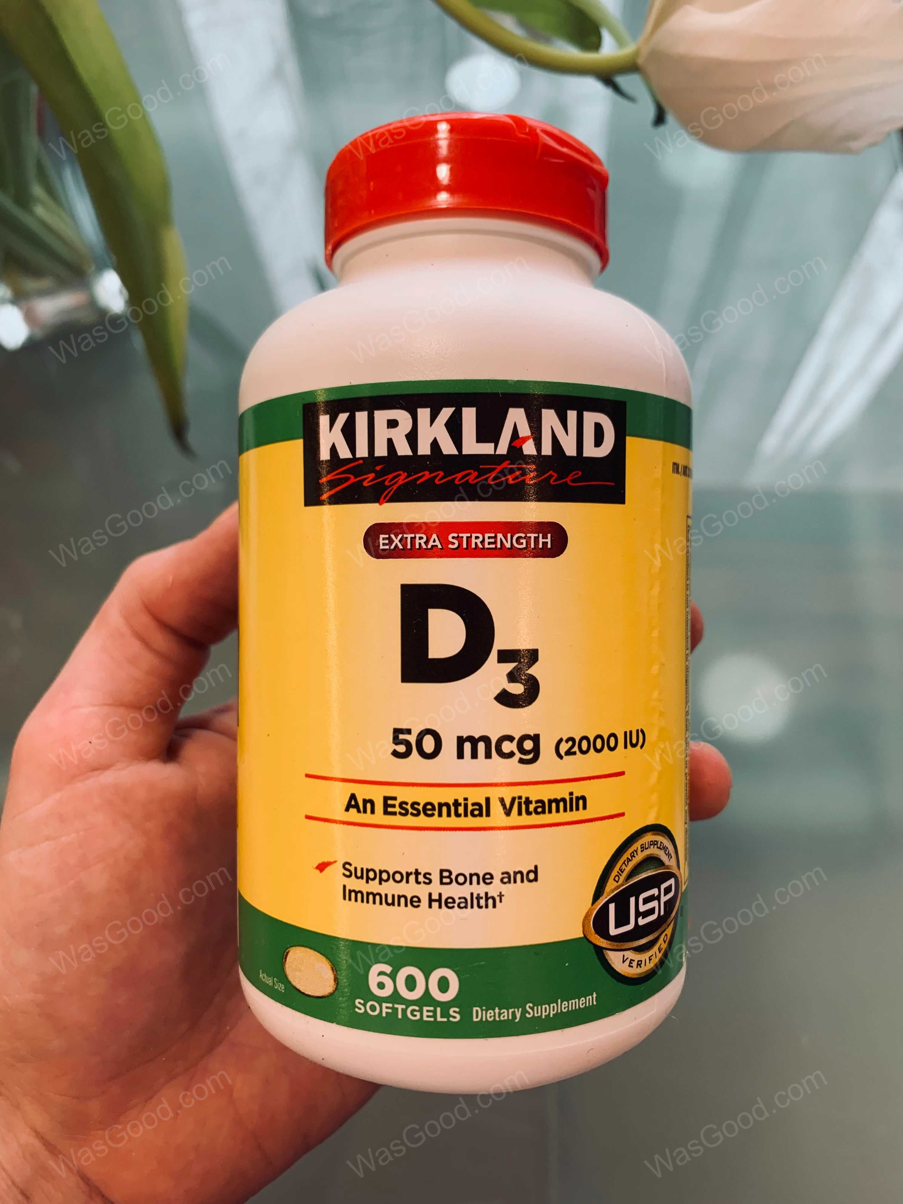 Вітамін Д3, Vitamin D3, Kirkland Signature (Киркланд), 600 таблеток