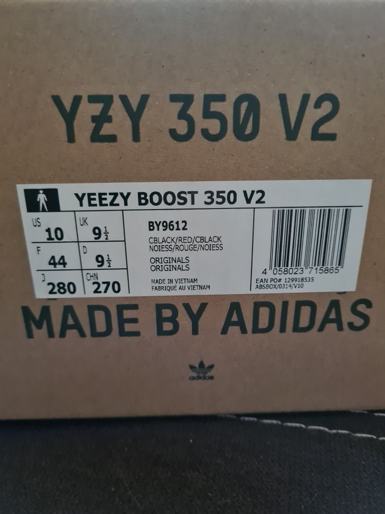 Adidas Yeezy Boost 350 V2 Red Stripe/Core Black Red