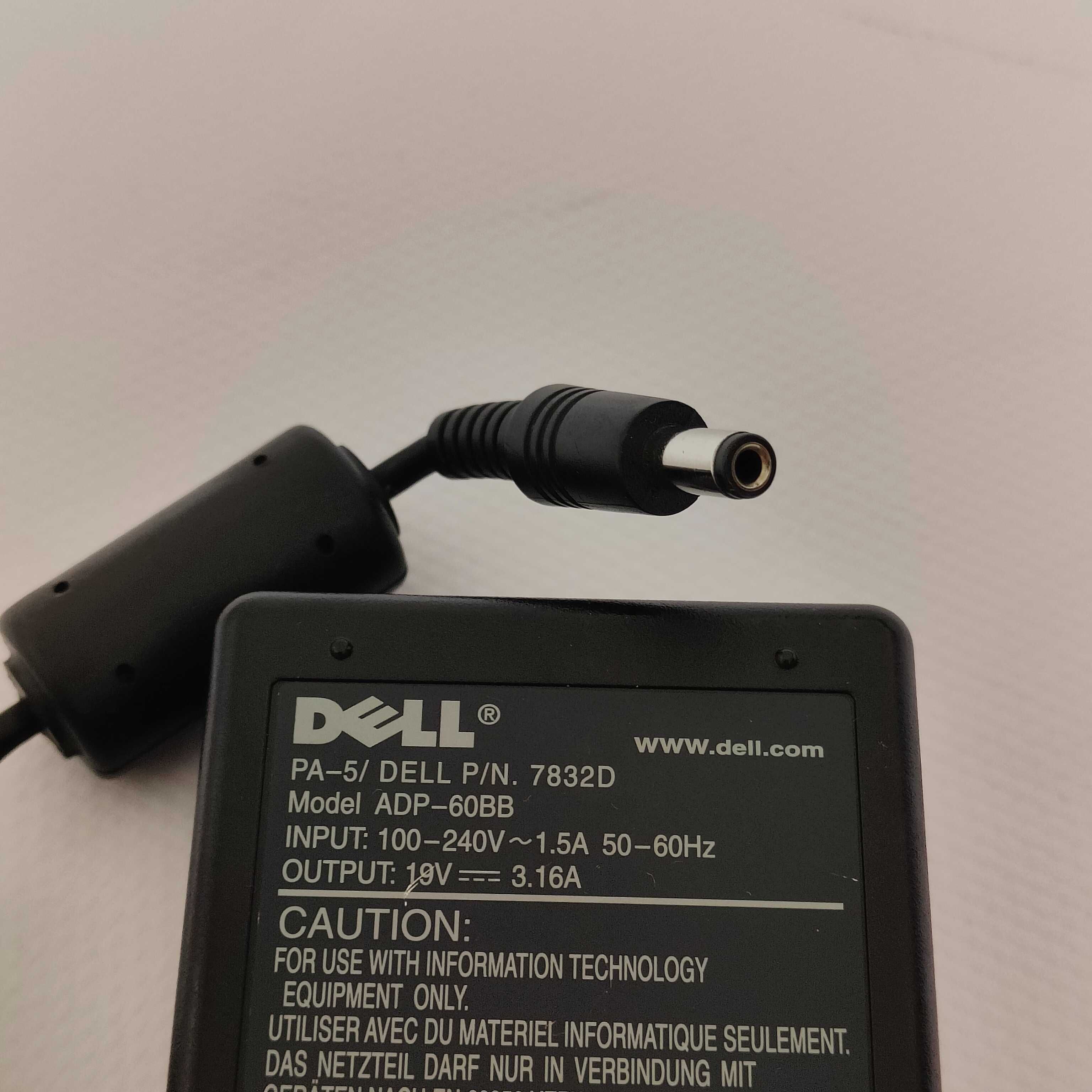 Оригінальний БЛОК ЖИВЛЕННЯ DELL (19V 3.16A 60W) 5.5X2.5 ММ.