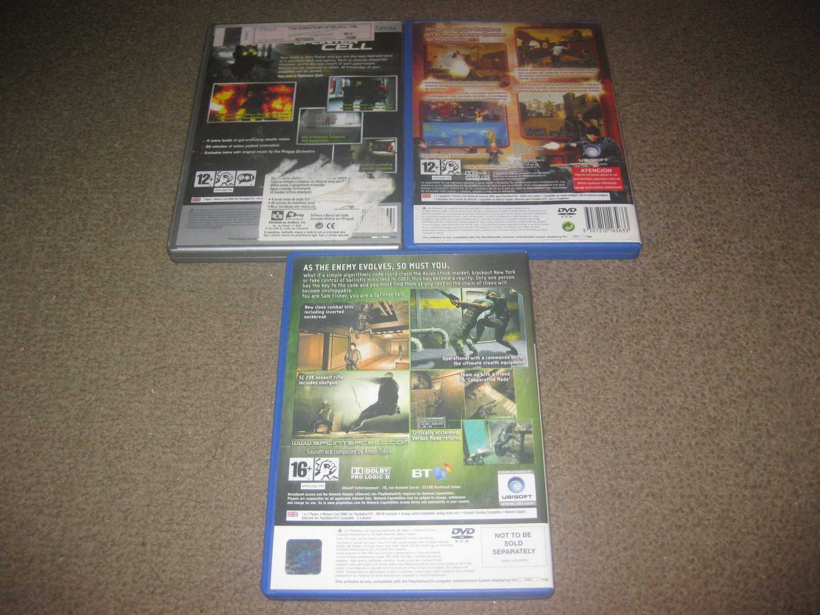 3 Jogos PS2 da saga "Tom Clancy`s"/Completos!