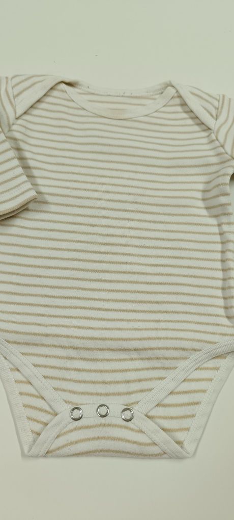 Body bebé 1/3 meses. Branco com riscas.