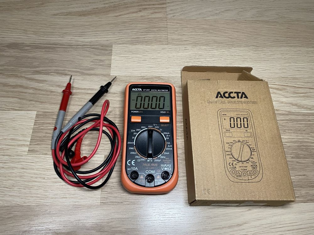 Карманный мультиметр True RMS Accta AT-205
