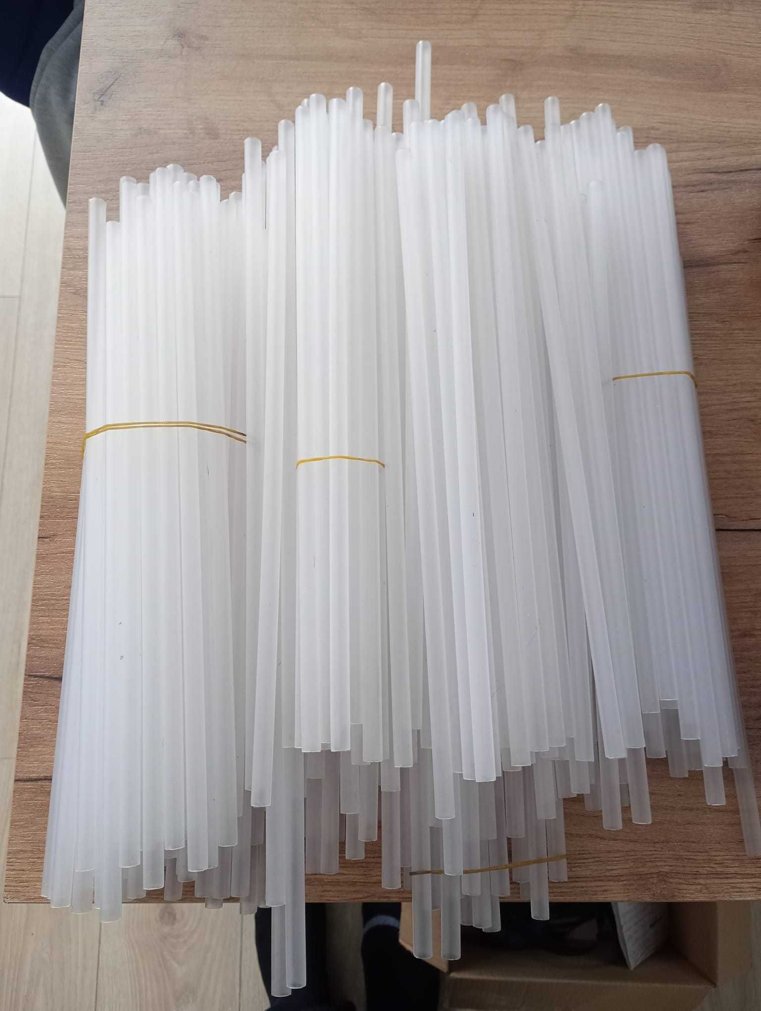 Nowe przezroczyste rurki plastikowe – pakiet (duża ilość)