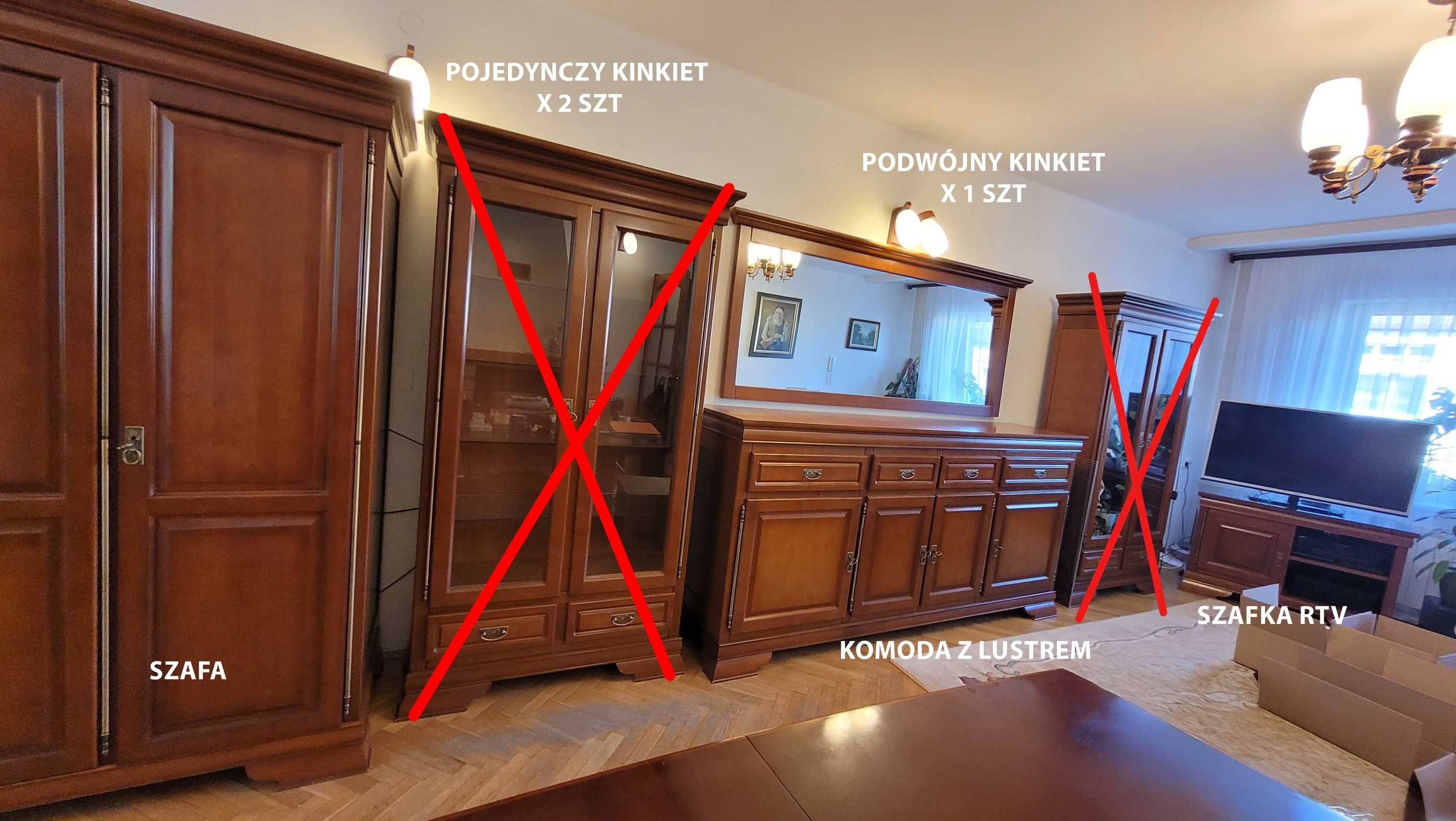 Zestaw mebli na sprzedaż – fornirowany MDF w kolorze czereśnia