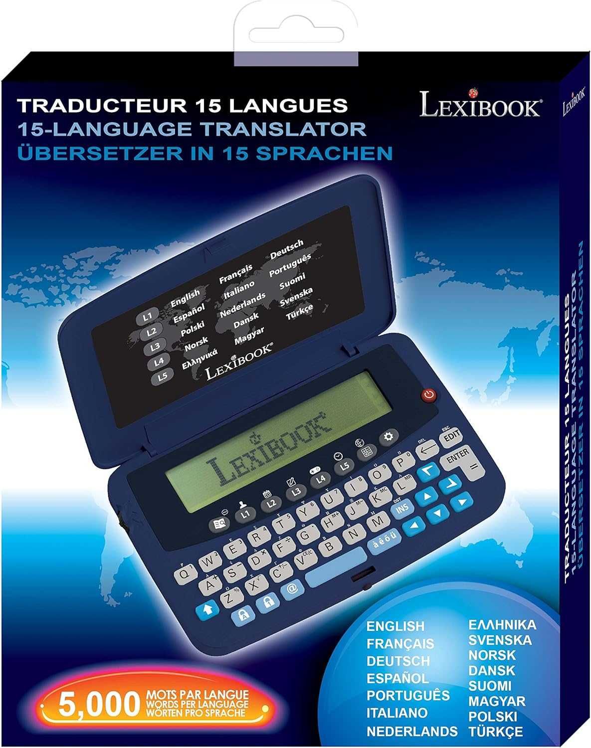 Tłumacz Lexibook 15 Języków Fioletowo - Czarny