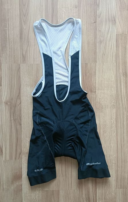 Spodenki rowerowe kolarskie na szelkach z wkładką czarne M 38