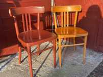 KPL 2 stare krzesła gięte PRL krzesło stołek Jasienica Thonet meble