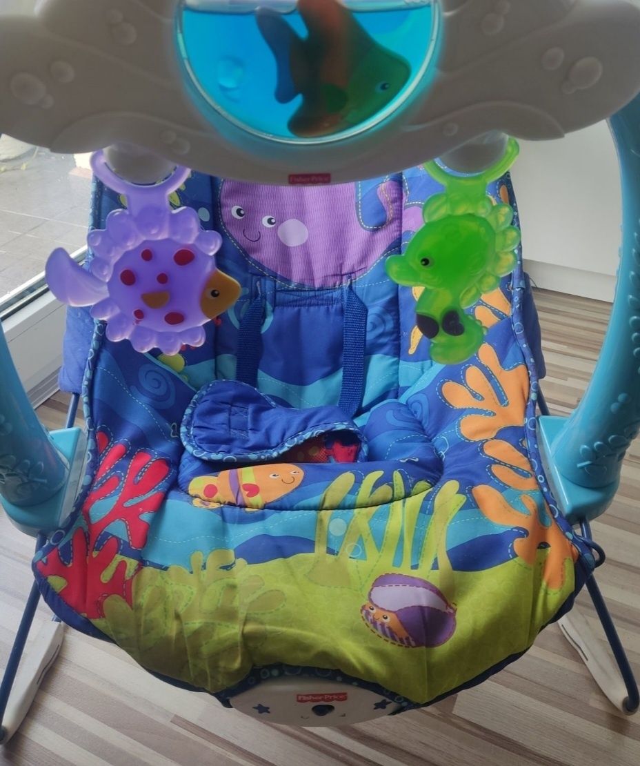 Leżaczek Fisher Price Cuda Oceanu stan bardzo dobry