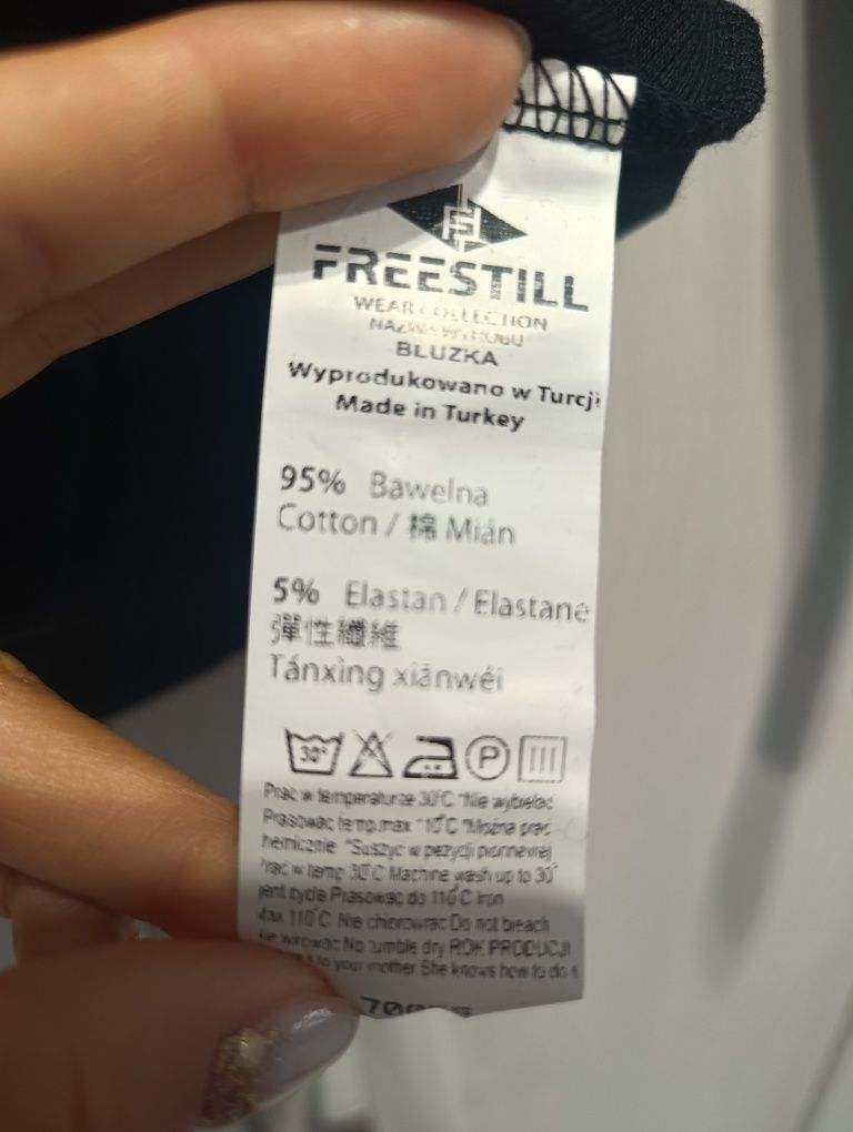 Freestill bluzka prążek czarna damska rozm Uni