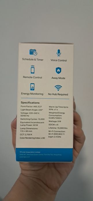 Lâmpada Inteligente TP-Link Tapo L510E