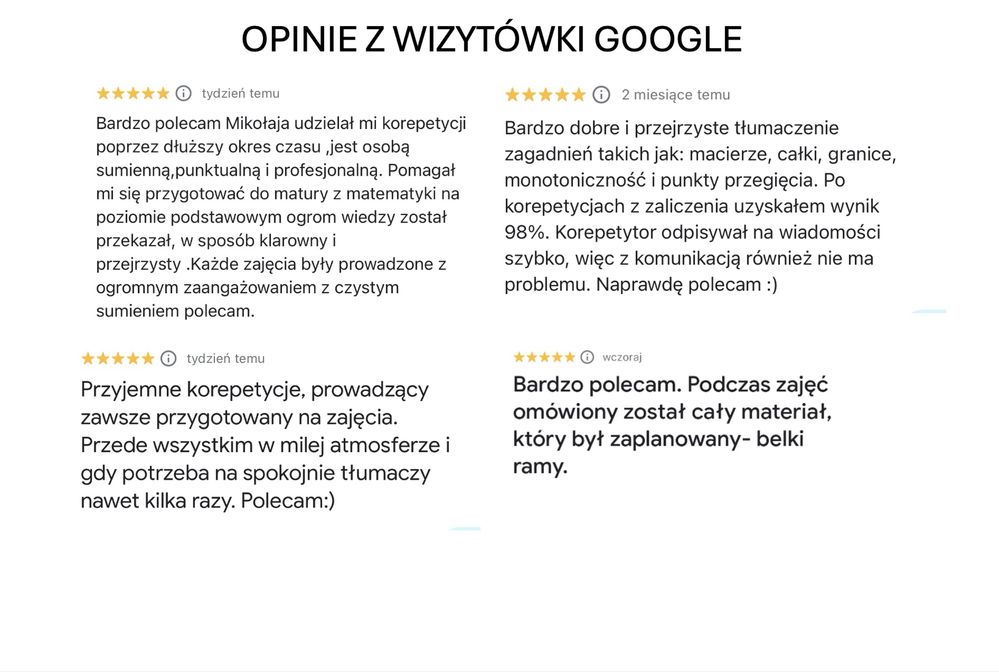 Korepetycje Matematyka Tczew [Absolwent Politechniki Gdańskiej]