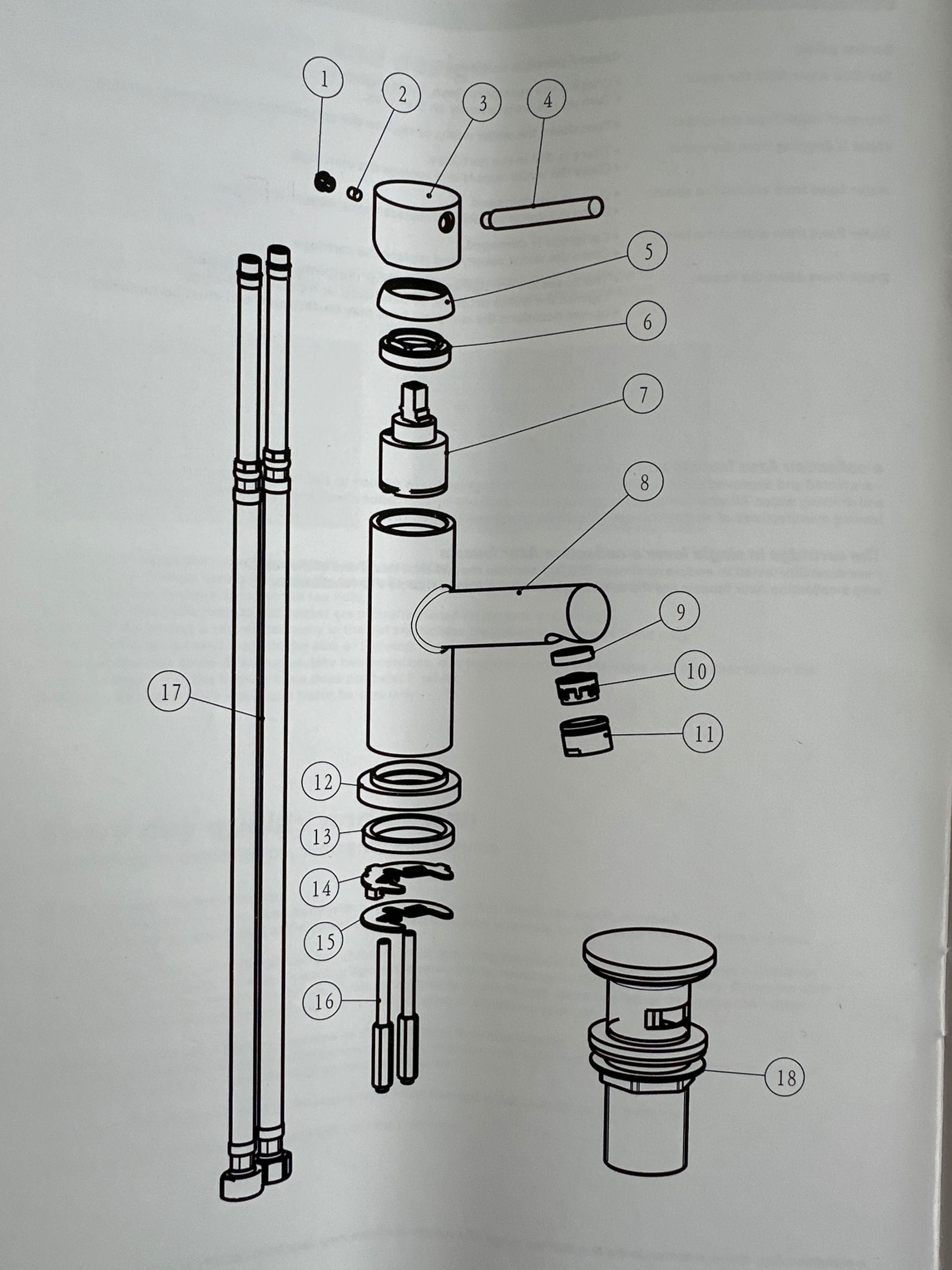 Bateria umywalkowa czarna