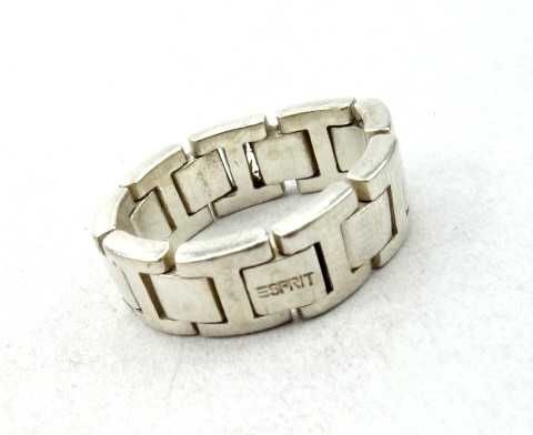 ESPRIT Unikatowy ruchomy srebrny pierścionek z elementów R.16