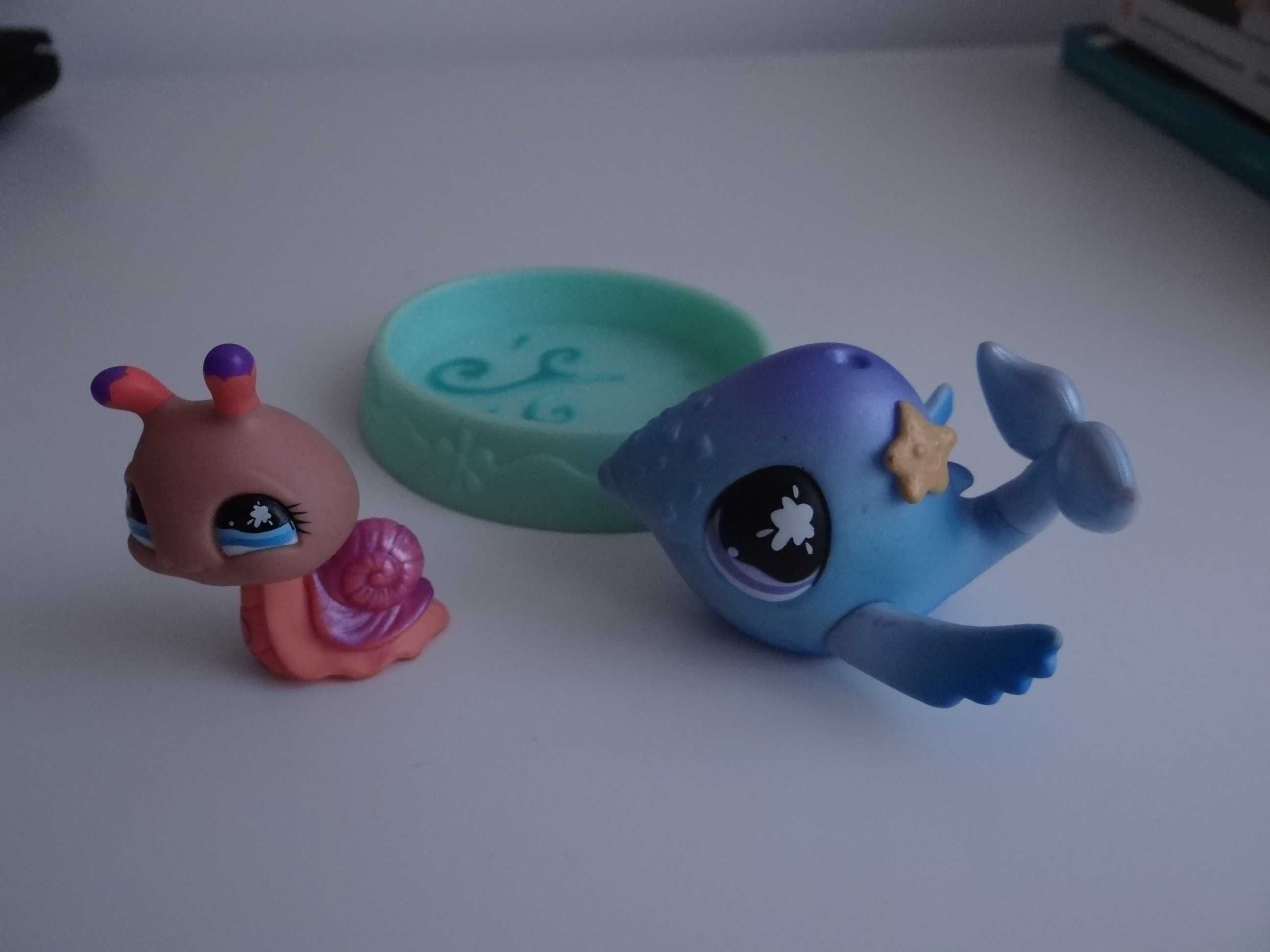 LPS Littlest Pet Shop Wieloryb z Basenem 823 + Ślimak 824 * UNIKAT