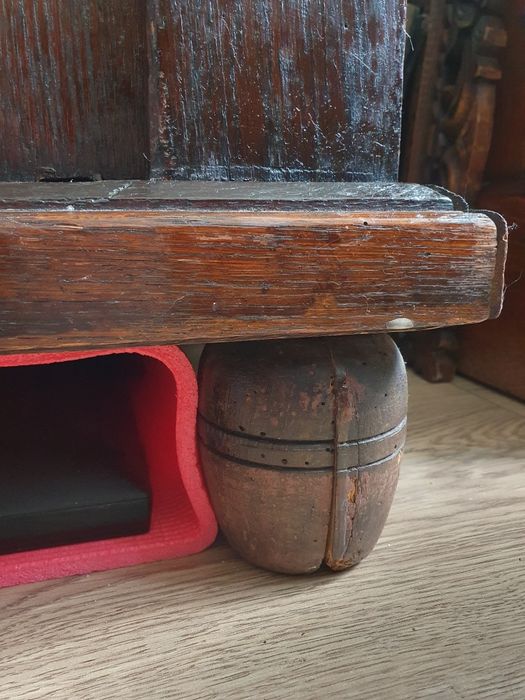 Stara komoda z lustrem kryształ nadstawka kolonialna