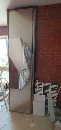 Drzwi przesuwne  lustrzane, lustro 250 x 60 cm